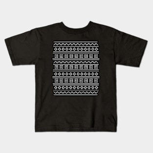 African pattern - Black background Kids T-Shirt